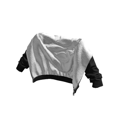 Black/White Draped Hoodie