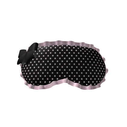 ୨୧ polkadot sleep mask (black)
