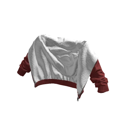 Red/White Draped Hoodie