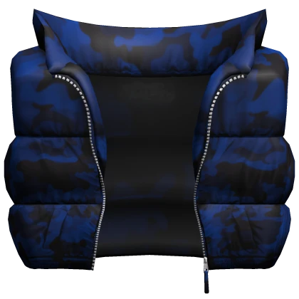 Camo Blue Puffer Vest 3.0