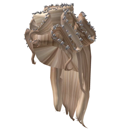 Blonde Jeweled Sculpted Slick Back Drag Wig