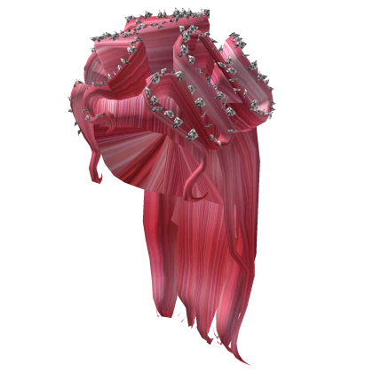 Pink Jeweled Sculpted Slick Back Drag Wig