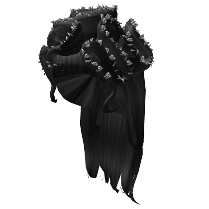 Black Jeweled Sculpted Slick Back Drag Wig