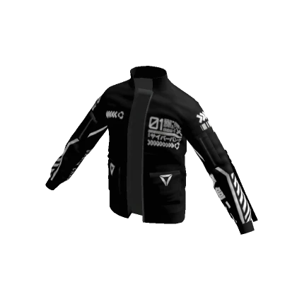 Cyberpunk Bomber Jacket - Black