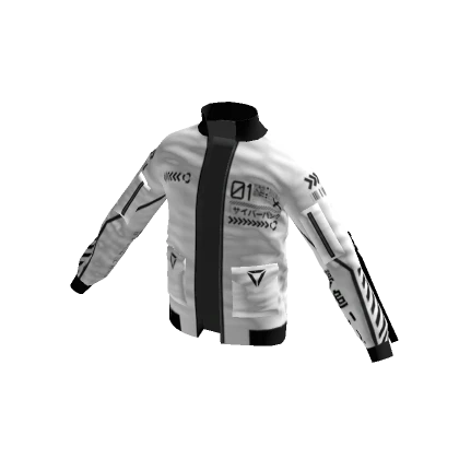 Cyberpunk Bomber Jacket - White