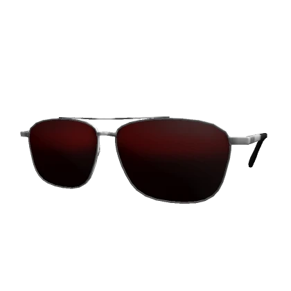 Red Businessman Aviator Glasses (Metal)