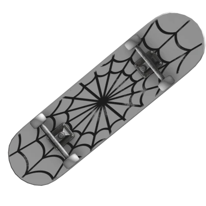 White Spider Web Skateboard