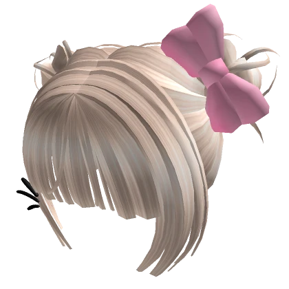 Blonde Cat Hair with Bow