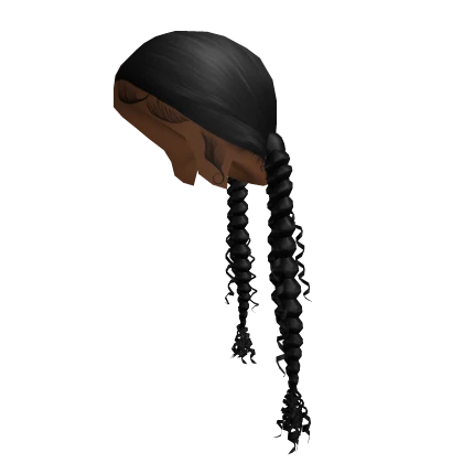 Pigtail Braids x Curls [Black]