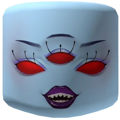 Angry Three Eyed Monster Makeup (Light Blue) 