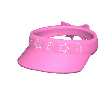 Pink Preppy Smile Visor