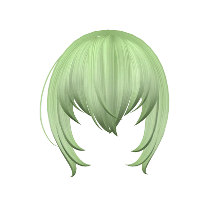 Fluffy and Soft Low Green Bangs