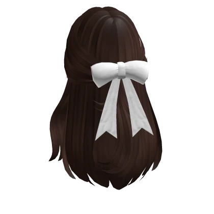 Soft Wavy Hair w/ Bow (Brown)