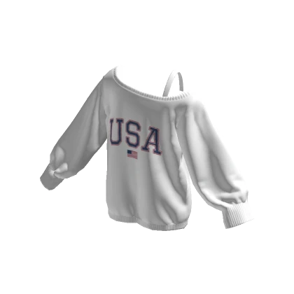 USA Off Shoulder Oversized Sweater