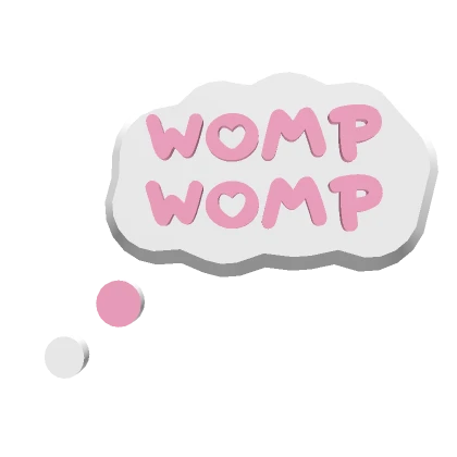 . . WOMP WOMP ♡ text (white/pink) 