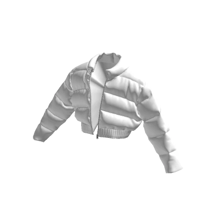 Cropped White Eternos Y2K Puffer