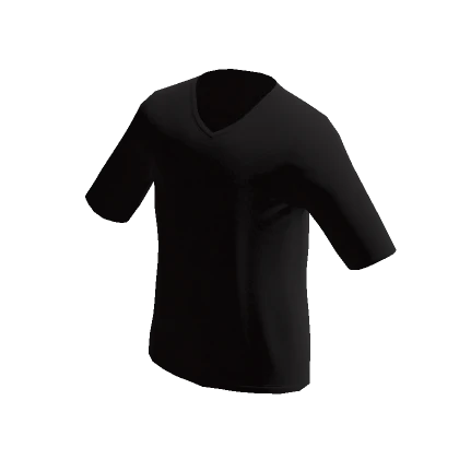 Plain Black V-Neck T-shirt