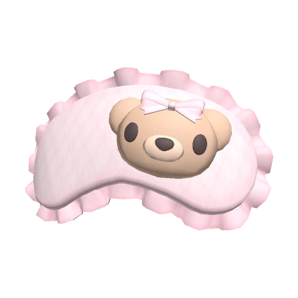 ♡ teddy bear sleep mask (pink)