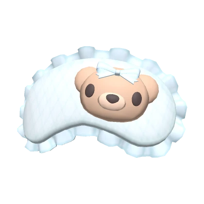 ♡ teddy bear sleep mask (blue)