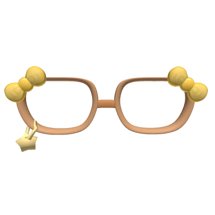 brown bow oversized glasses w charms cute