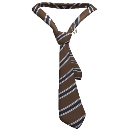 Y2K Brown Stripe Loose Tie