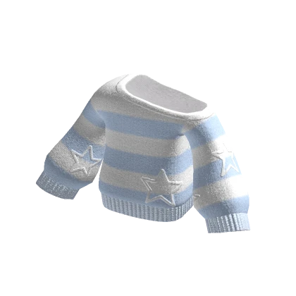 🍀Off Shoulder Y2K Stripe Sweatshirt (Blue)