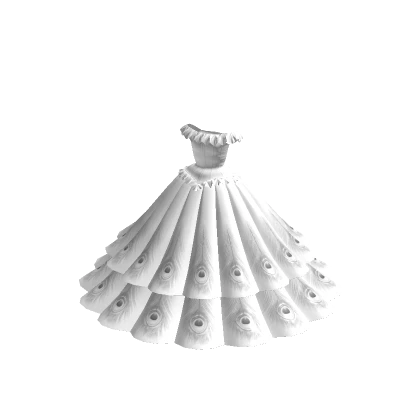 White Peacock Ballgown