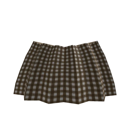 Cute Brown Gingham Skirt (3.0)