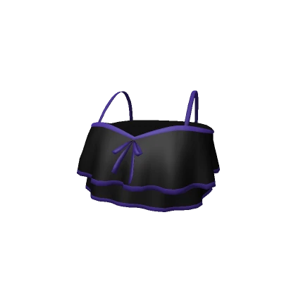 Chibi Doll Bikini Top - Black Purple