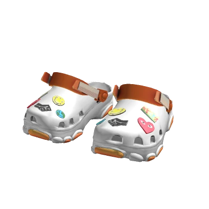 courtside - rubber sandals [white]