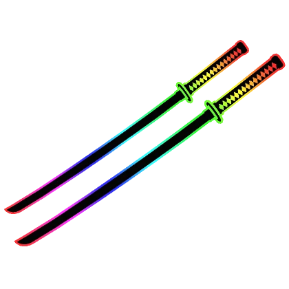 Cartoony Rainbow Katanas