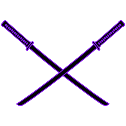 Cartoony Purple Katanas