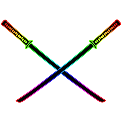 Cartoony Rainbow Katanas