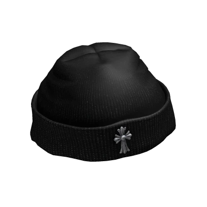 Chrome Cross Distressed Beanie