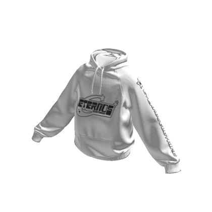 White Retro Eternos Clothing Hoodie