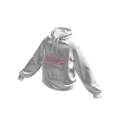 White/Pink Retro Eternos Clothing Hoodie