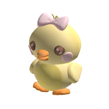 Cute Oversized chick with bow (Plushie Holdable)