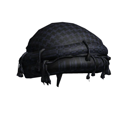 Blue Keffiyeh Tassle Headwrap