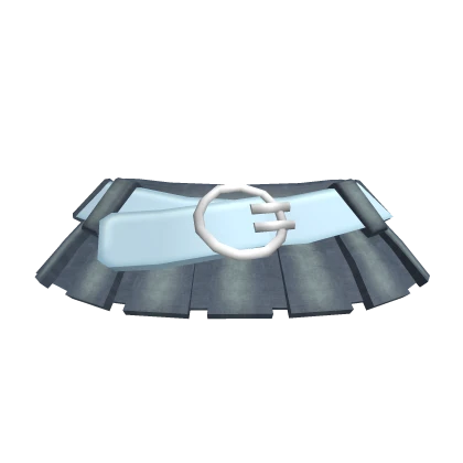 💟Chibi Doll Y2K  Denim preppy skirt Blue Belt