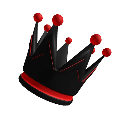 Floating Tilted Crown ( Black Red) 