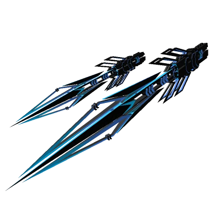 [1.0] Black Blue Dual Waist Cyberpunk Sword X1