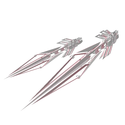 [1.0] White Pink Dual Waist Cyberpunk Sword X1