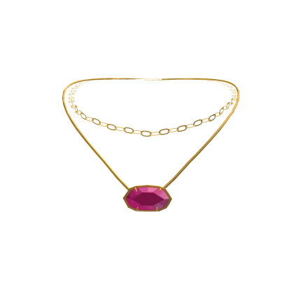 Layered Pink Preppy Necklace Gold