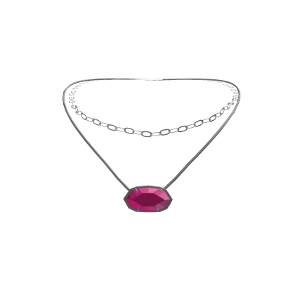Layered Pink Preppy Necklace Silver