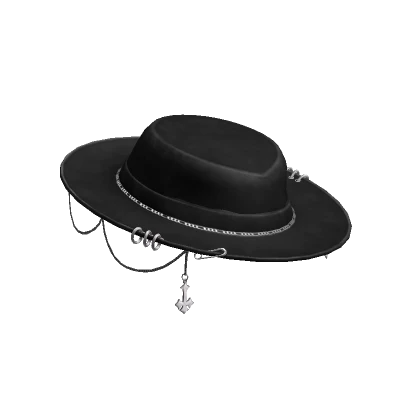 Dark Chained Sun Brim Hat Cross