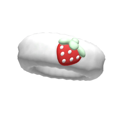 ♡ strawberry fluffy headband red