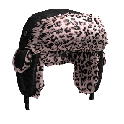 Pink Leopard Fur Ushanka