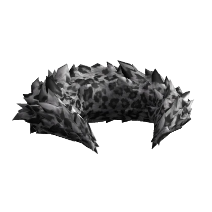 White Leopard Neck Fur Collar v2