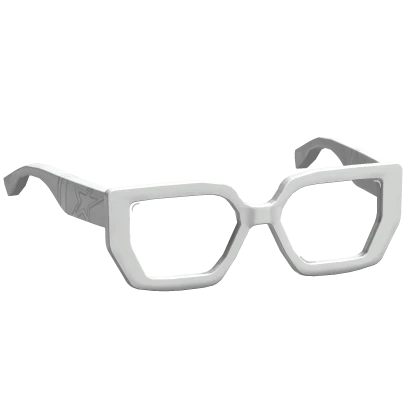 White Thick Rim Glasses