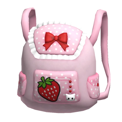 ♡ cutesy strawberry kitty backpack